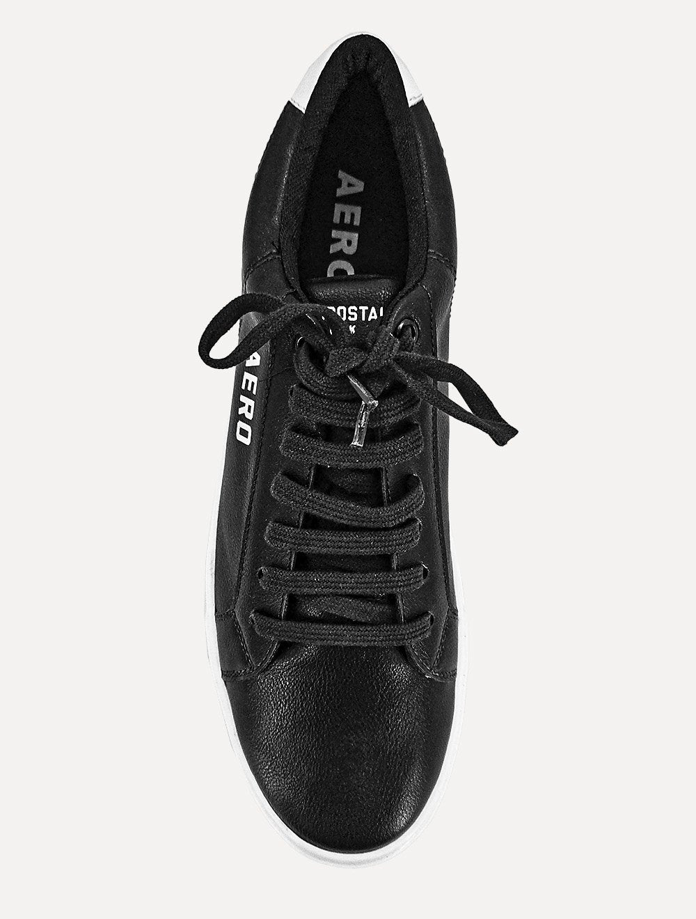 Tênis Aeropostale Masculino Casual Couro Aero A87 Branco/Preto