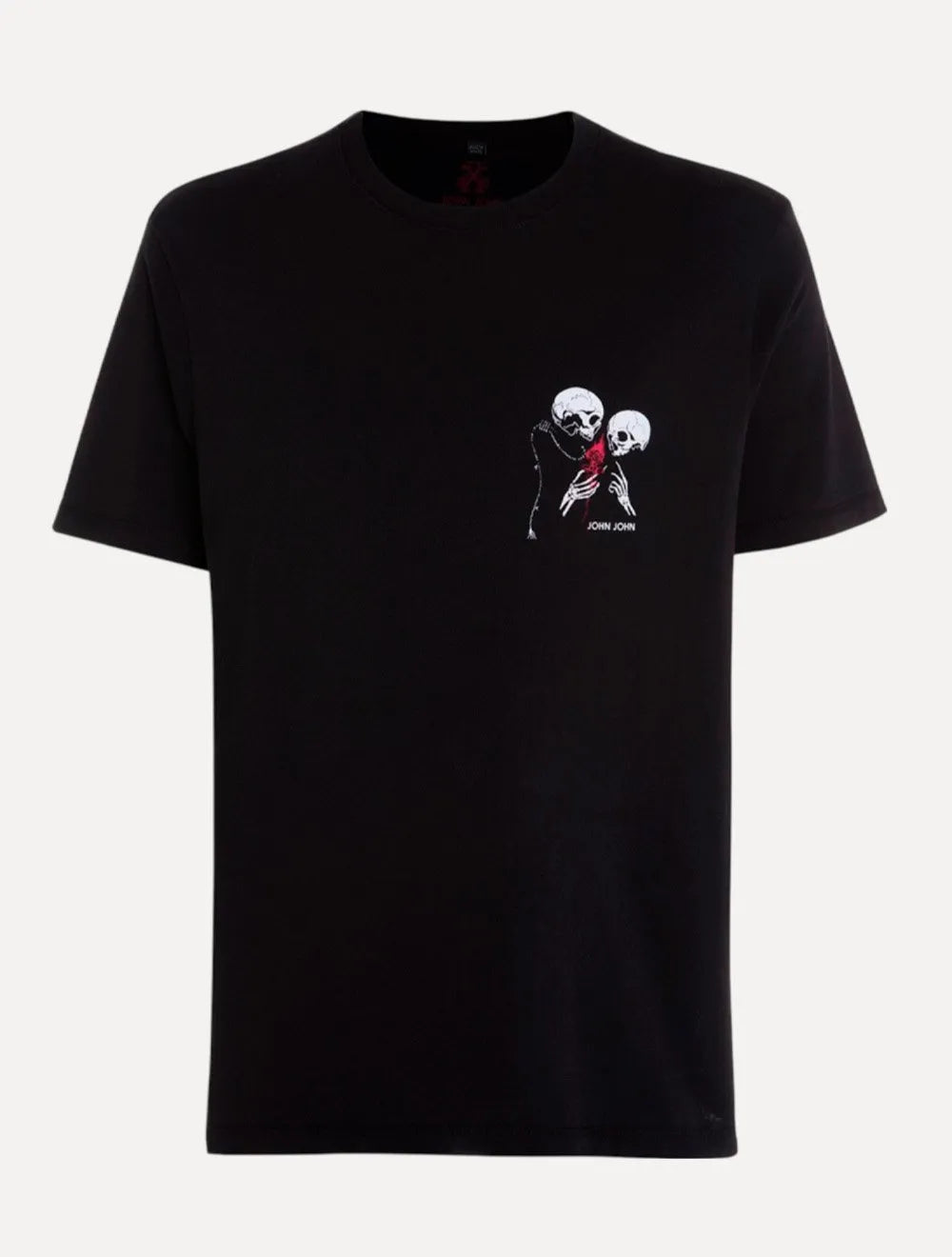 Camiseta John John Masculina Relaxed Fit Burning Flower Preta