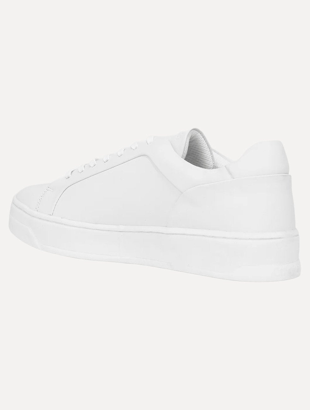 Tênis Calvin Klein Masculino Couro Casual Confort Black Logo Branco