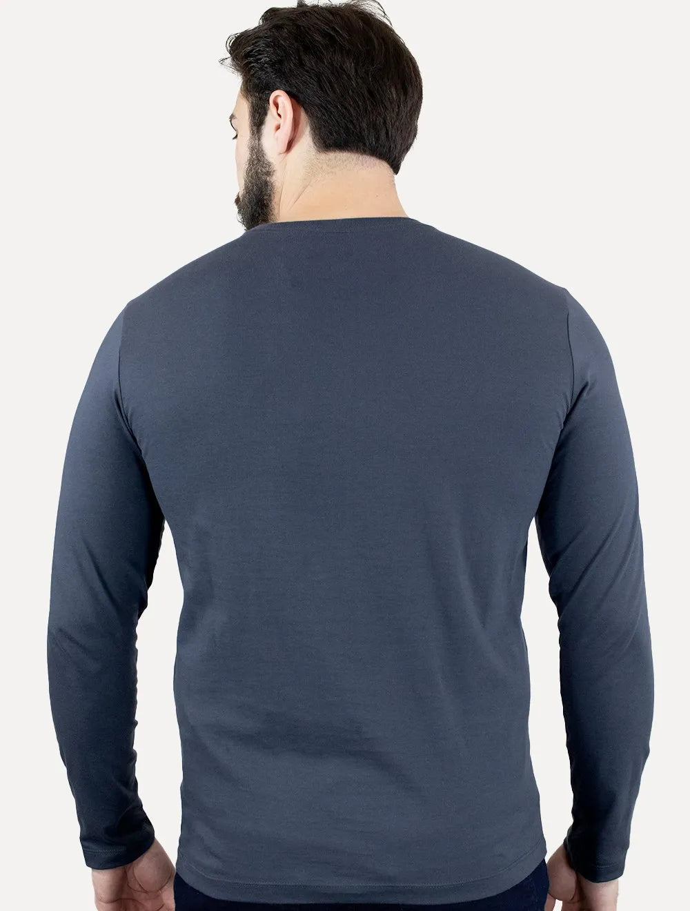 Camiseta Calvin Klein Masculina Meia Malha CK Azul Marinho