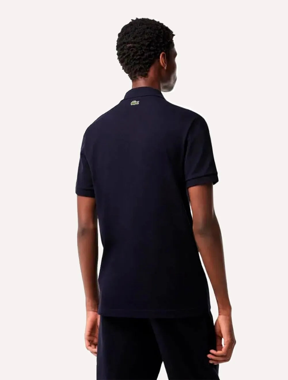 Polo Lacoste Masculina Regular Piquet Quilted Crocodile Badge Azul Marinho
