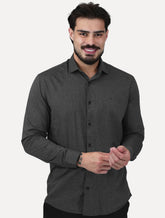 Camisa Aramis Masculina Manga Longa Slim Fil a Fil Antilia Preta
