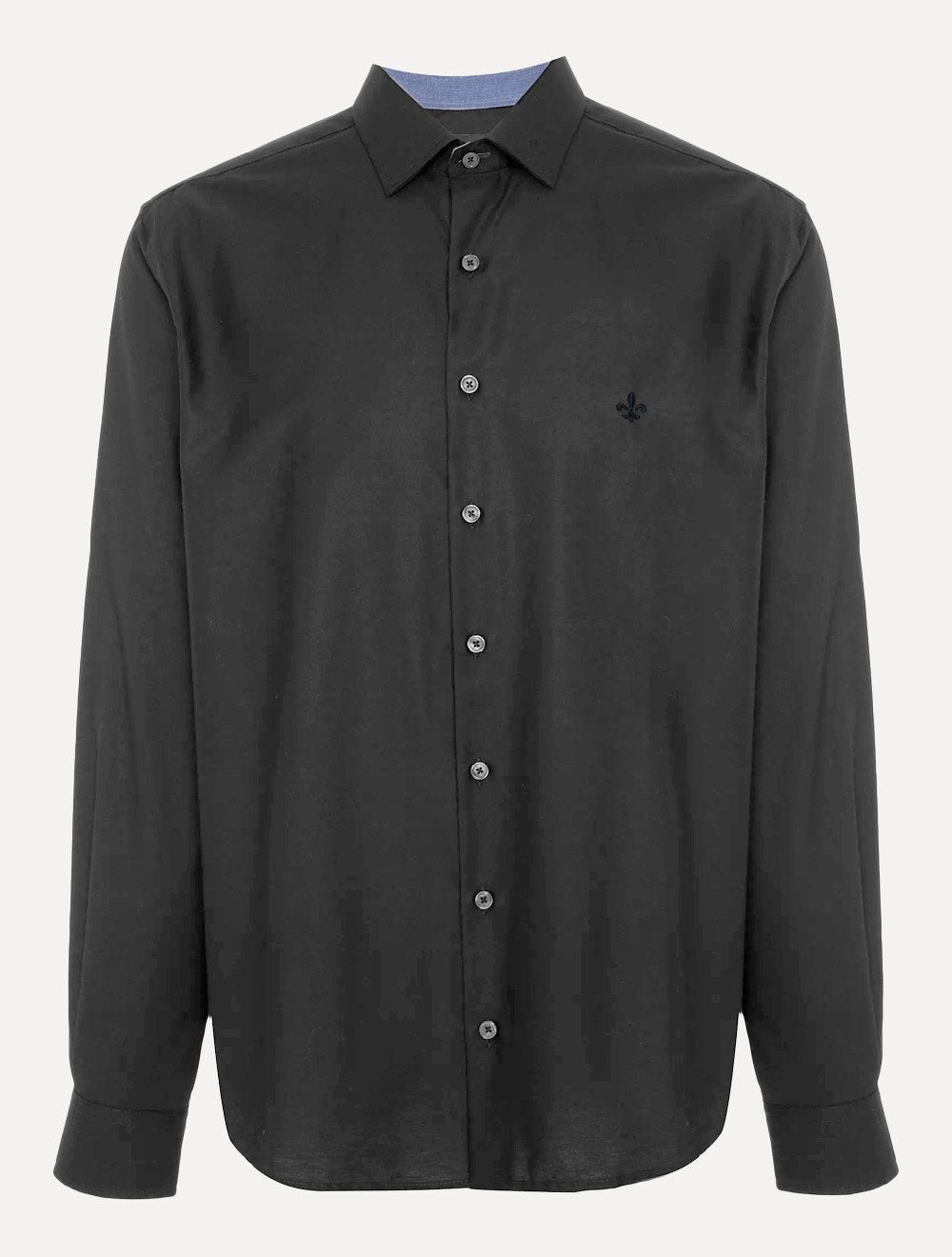 Camisa Dudalina Masculina Slim Fit Superfine Cotton Light Lisa Cinza Médio