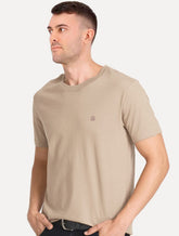 Camiseta John John Masculina Regular Fit Light Transfer Cáqui Claro