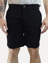 Bermuda Sergio K Masculina Chino Sarja Elastano Preta