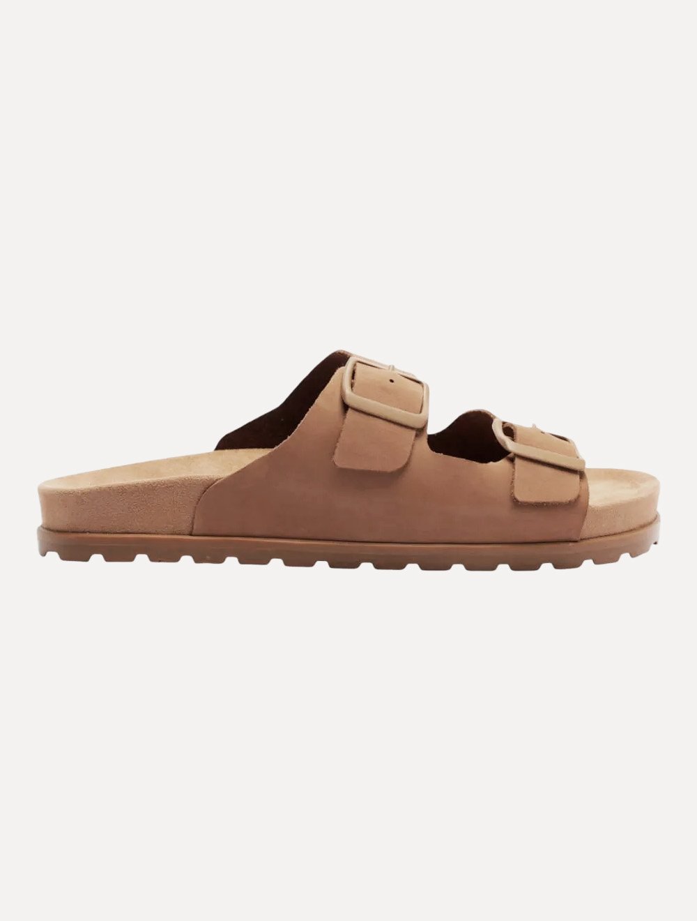Chinelo Reserva Masculino Duas Fivelas Francisco Nobuck Caramelo
