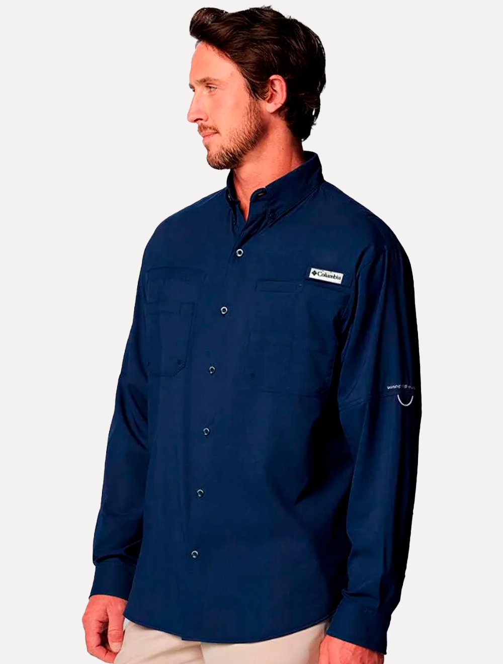Camisa Columbia Masculina Tamiami II Navy Collegiate Azul Marinho