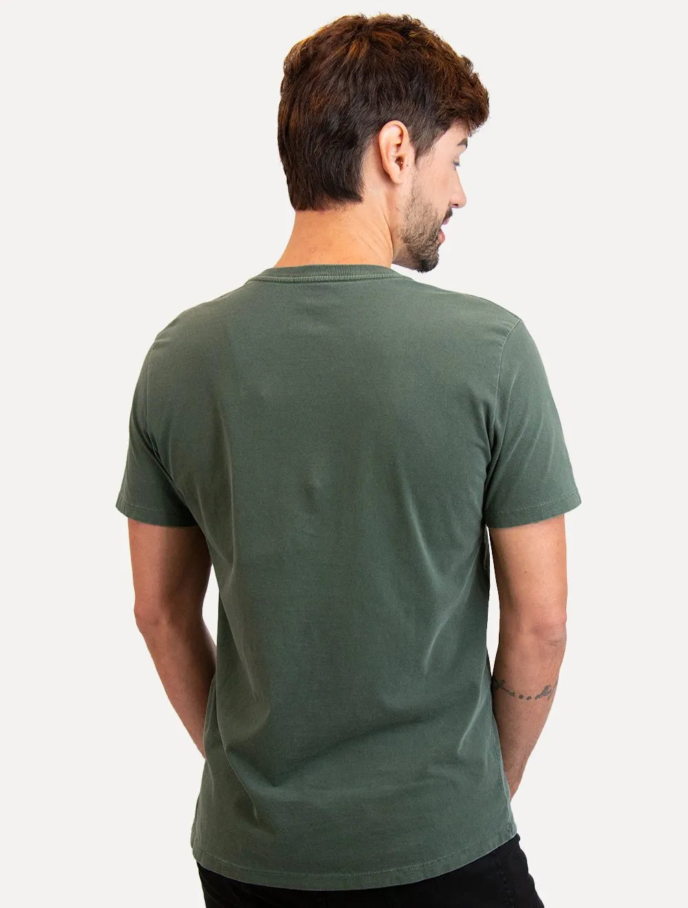 Camiseta Ellus Masculina Cotton Fine Old School Verde Escuro