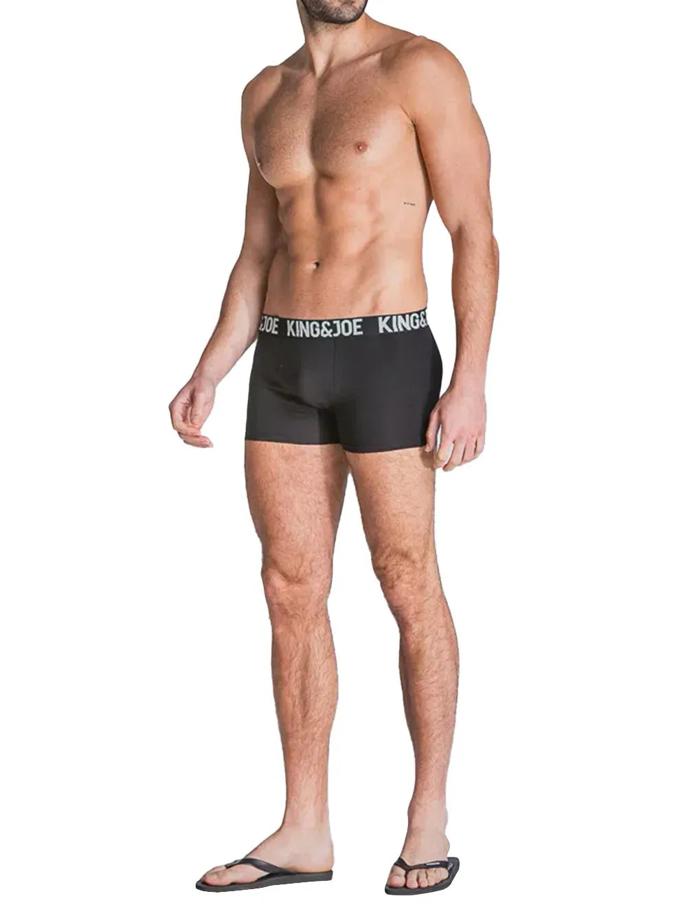 Cueca King & Joe Boxer Lisa Logo Preta Pack 2UN