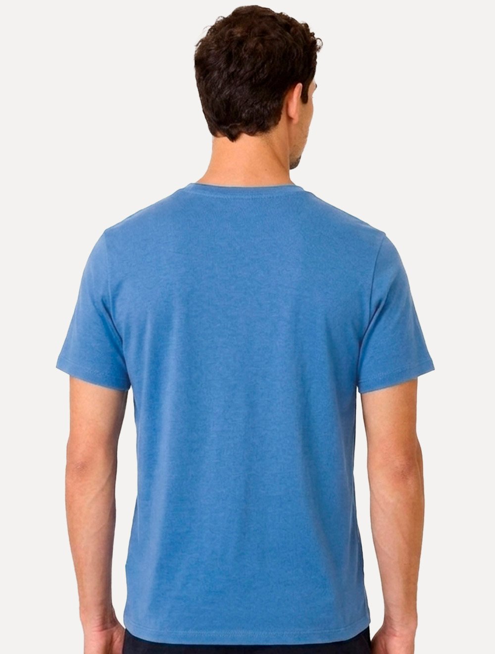 Camiseta Dudalina Masculina Essentials Modal Logo Azul