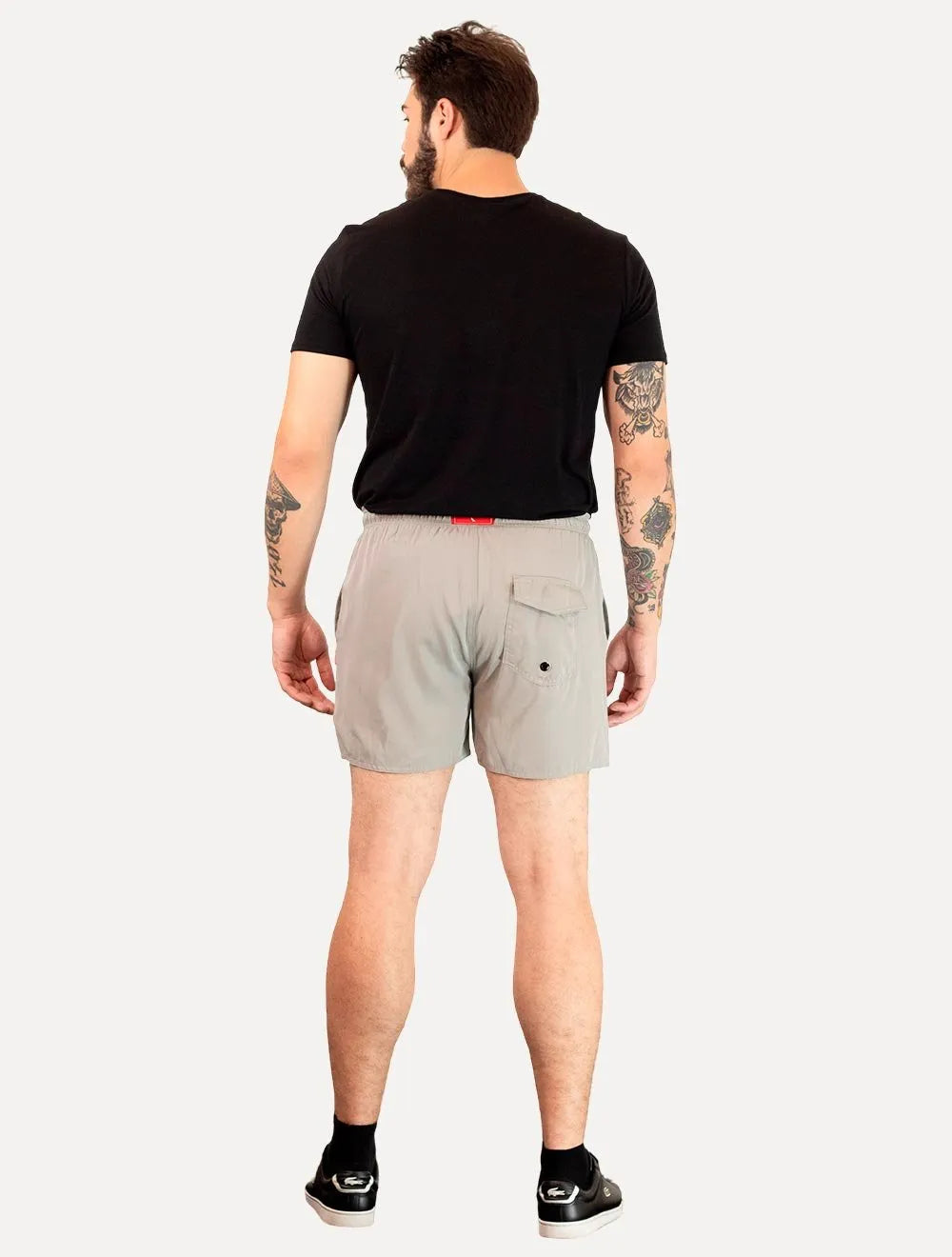 Short Reserva Masculino D'Água Beachwear Liso Basico Lateral Cinza
