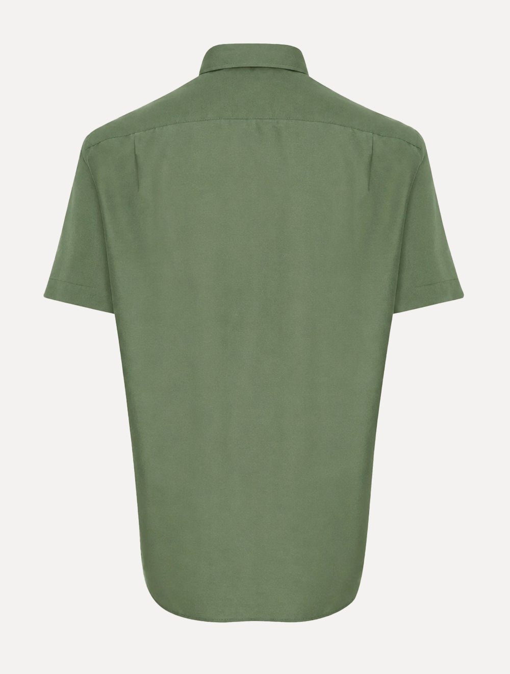 Camisa Dudalina Masculina Manga Curta Comfort Superfine Cotton Mono Logo Lisa Verde Claro