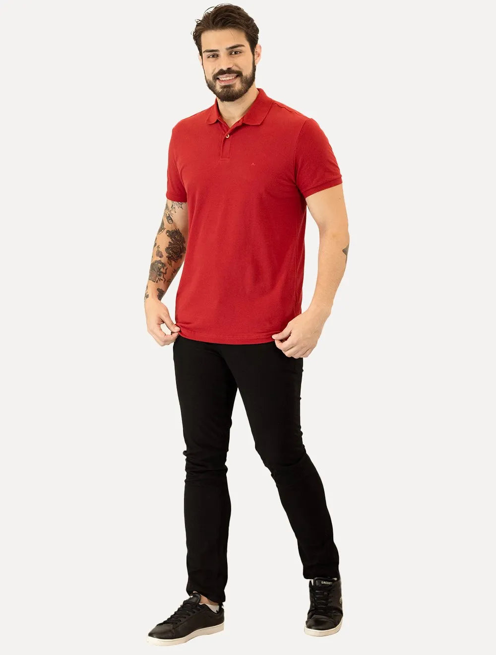 Polo Aramis Masculina Piquet Basic Mono Vermelha