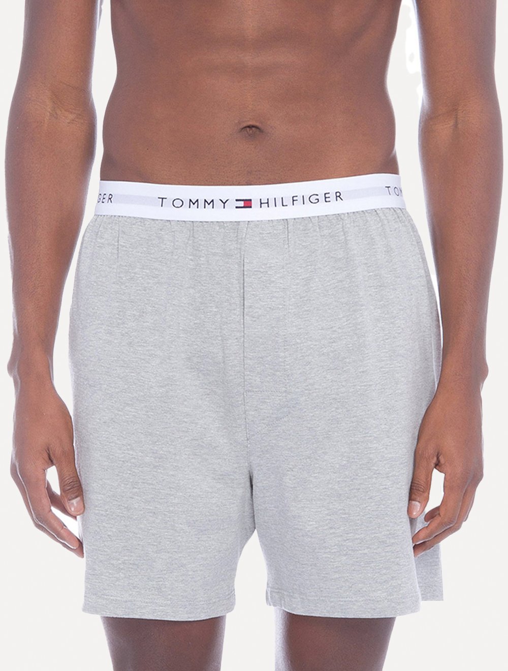Cueca Tommy Hilfiger Box Core Knit Interlock Athletic Cinza