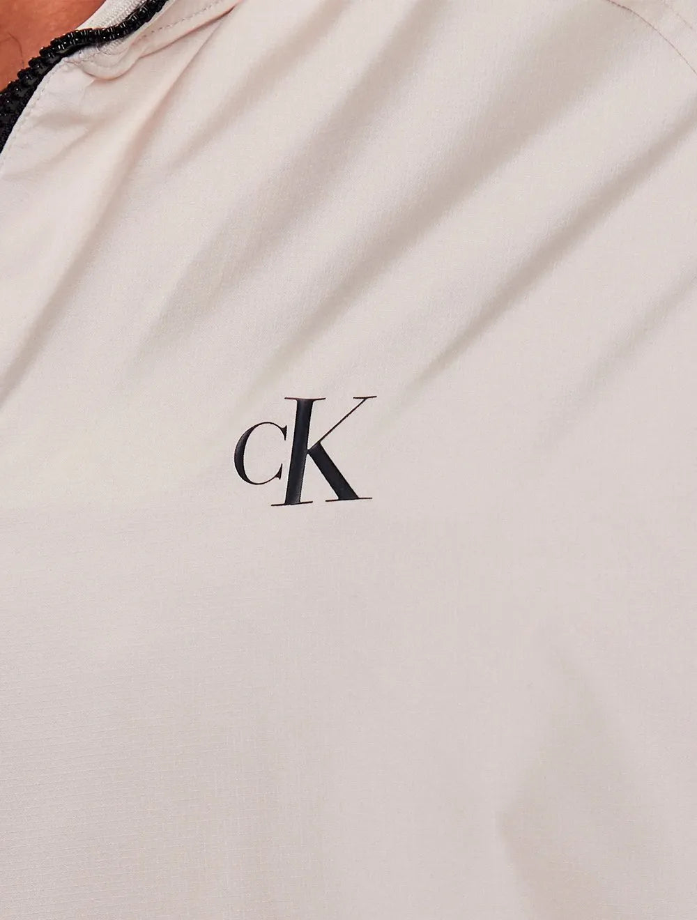 Jaqueta Calvin Klein Jeans Bomber Recycled Polyester Zip Up Off-White