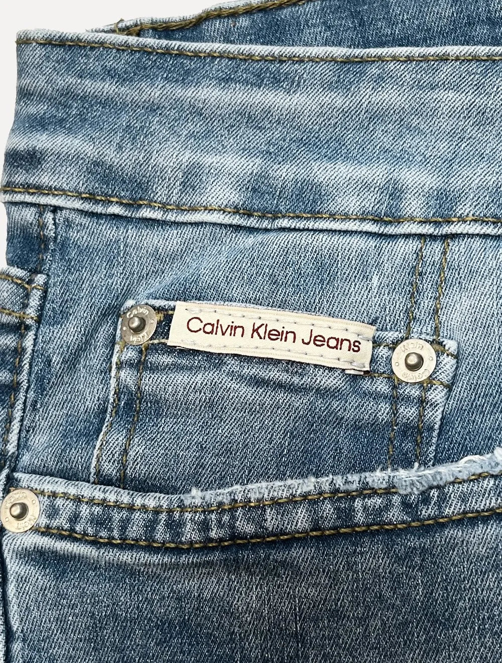 Bermuda Calvin Klein Jeans Masculina 5 Pockets Azul Médio