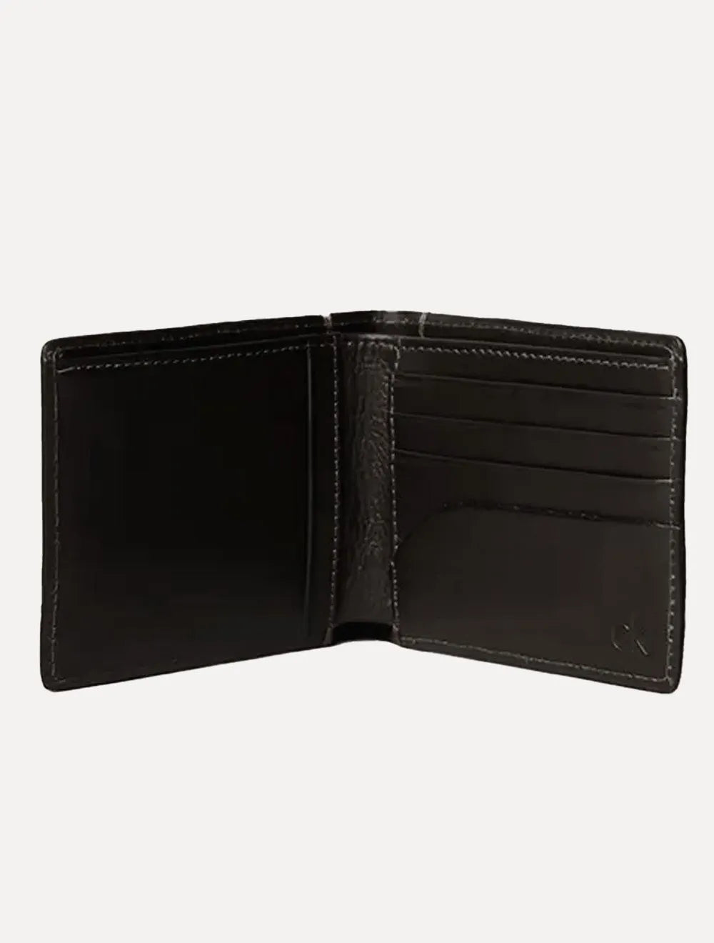 Carteira Calvin Klein Couro Horizontal Logo Floater Recorte Marrom