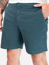 Bermuda Sergio K Chino Sarja Elastano Com Fivela S26 Azul Cobalto