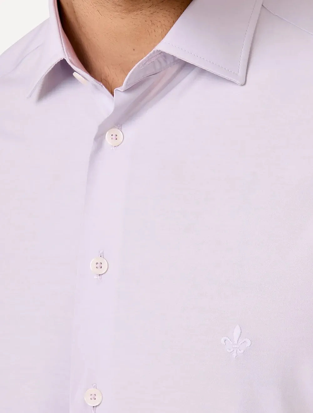 Camisa Dudalina Masculina Slim Tricoline Lisa Lilás