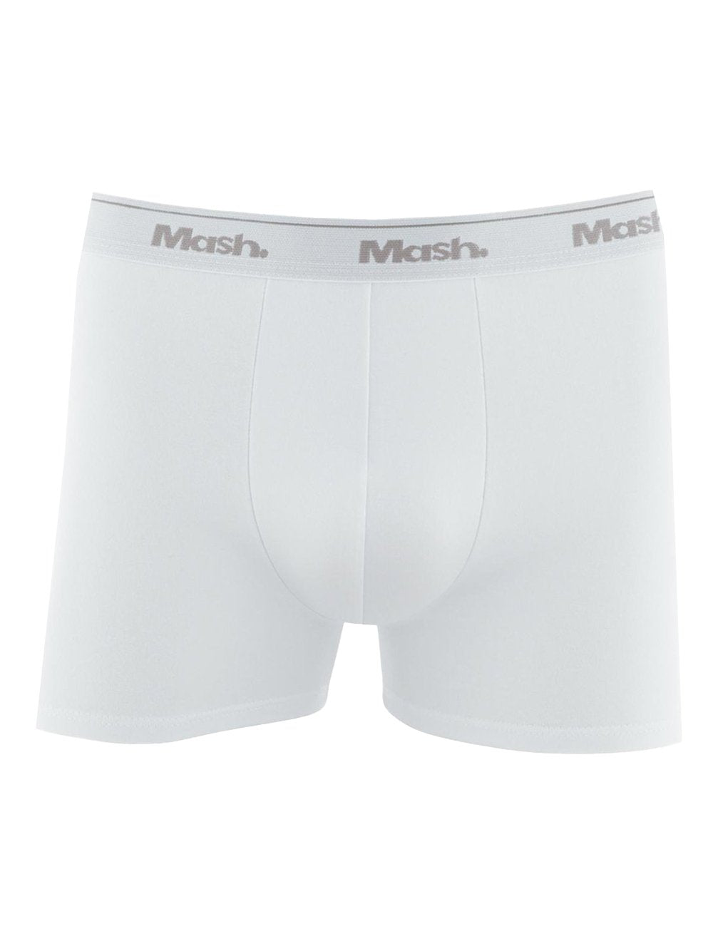 Cueca Mash Boxer Cotton Basic Branca/Preta Pack 2UN