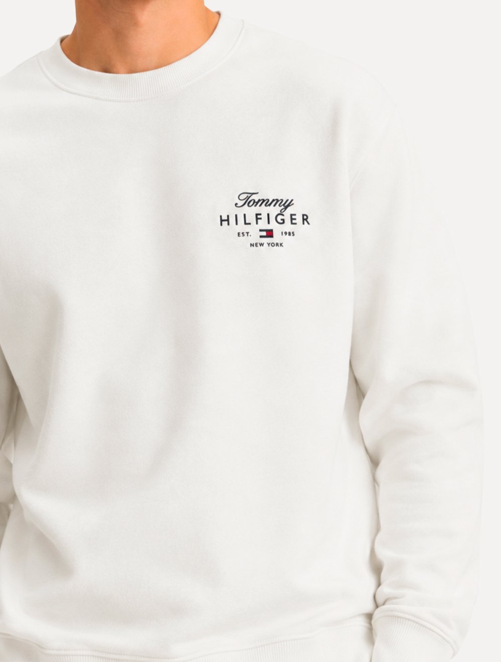 Moletom Tommy Hilfiger Masculino Brand Love Sweatshirt Branco