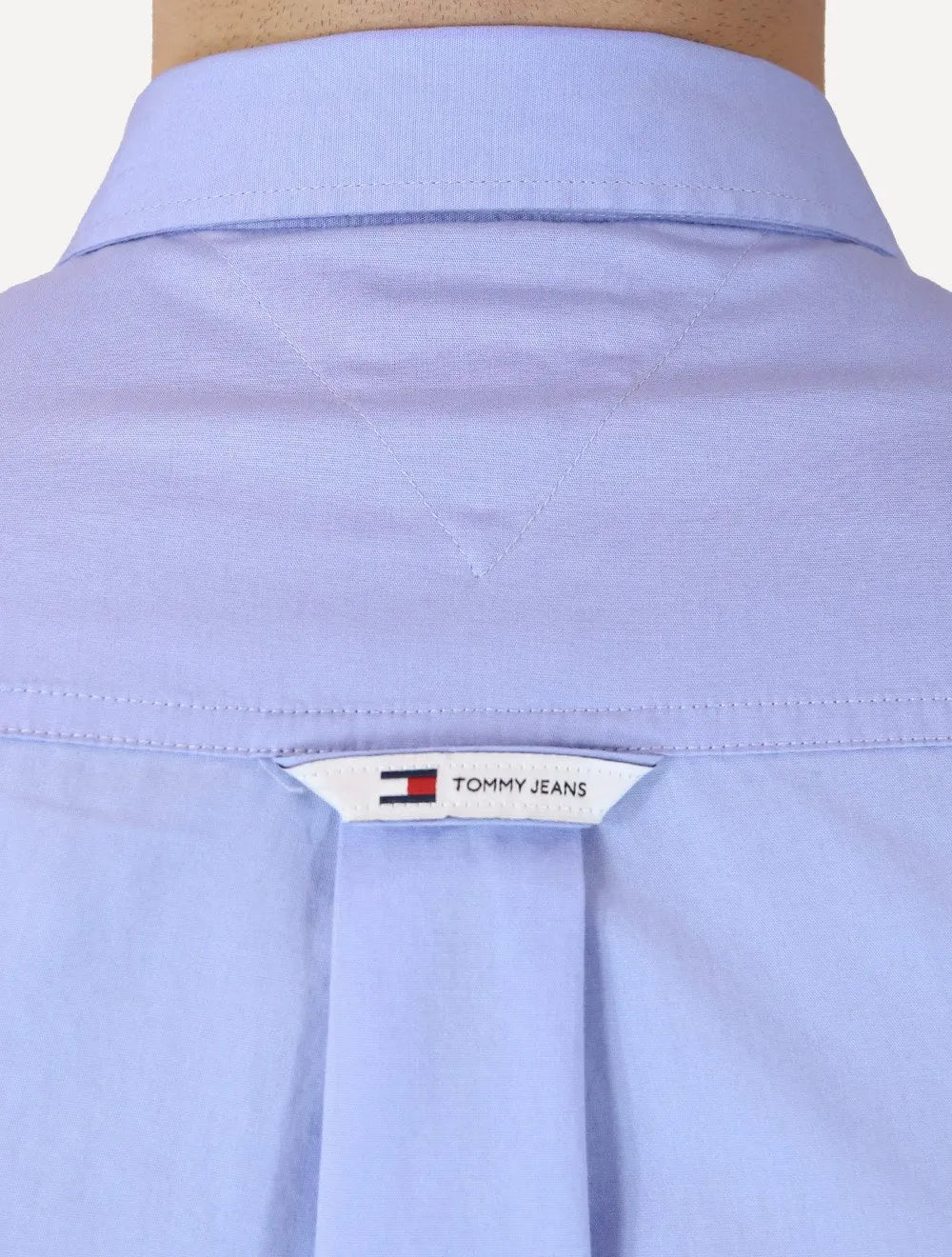 Camisa Tommy Jeans Masculina Regular Entry Poplin Azul Celeste
