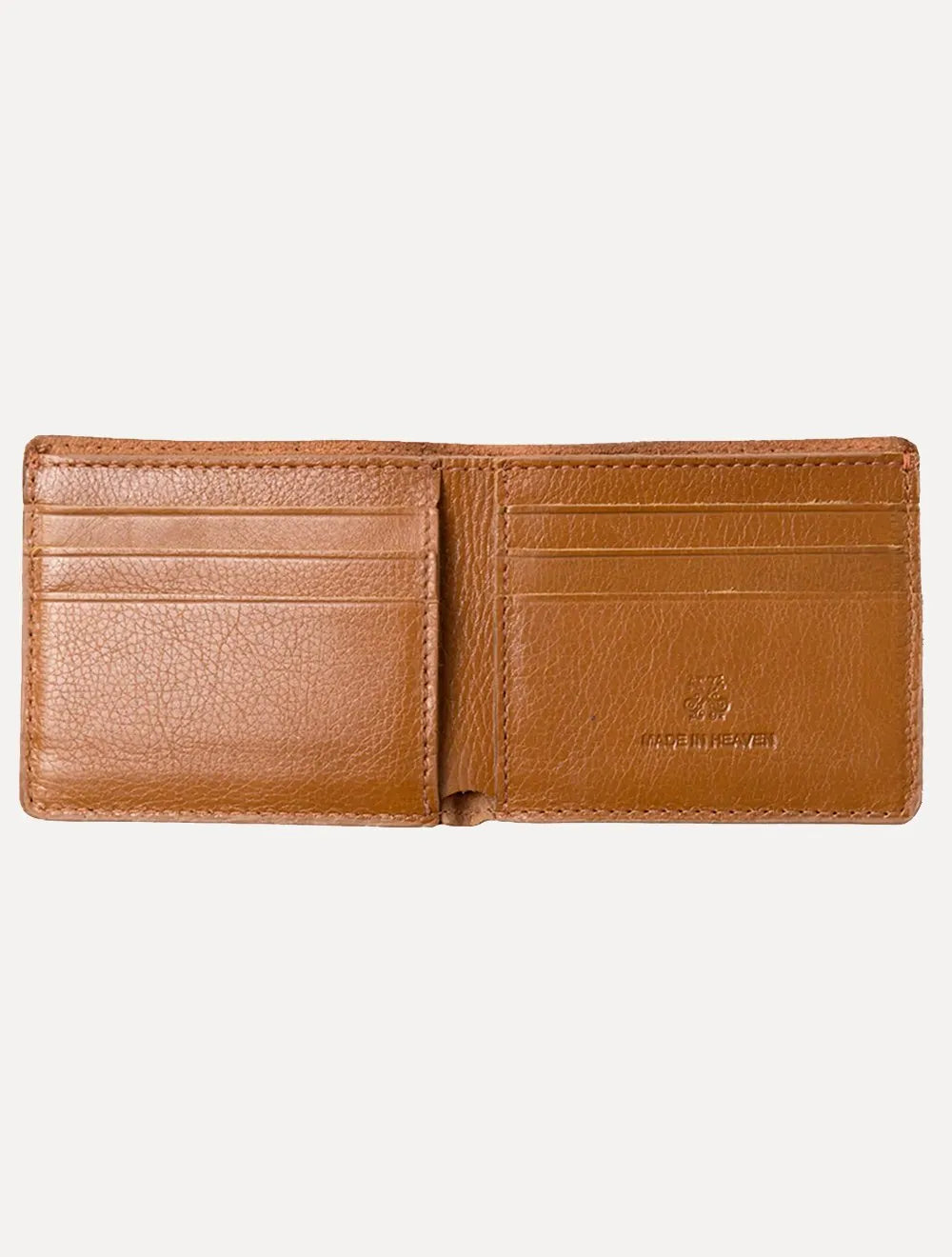 Carteira John John Masculina Couro JJ Suede Marrom Claro