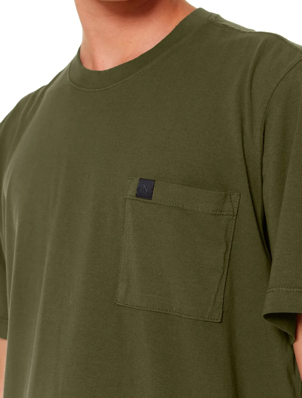 Camiseta John John Masculina Pocket Basic Bleen Verde Militar