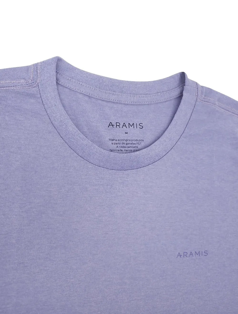 Camiseta Aramis Masculina Tingimento Eco Lisa Azul Mescla