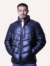 Jaqueta Victory Eagle Masculina Metallic Zip Azul Marinho