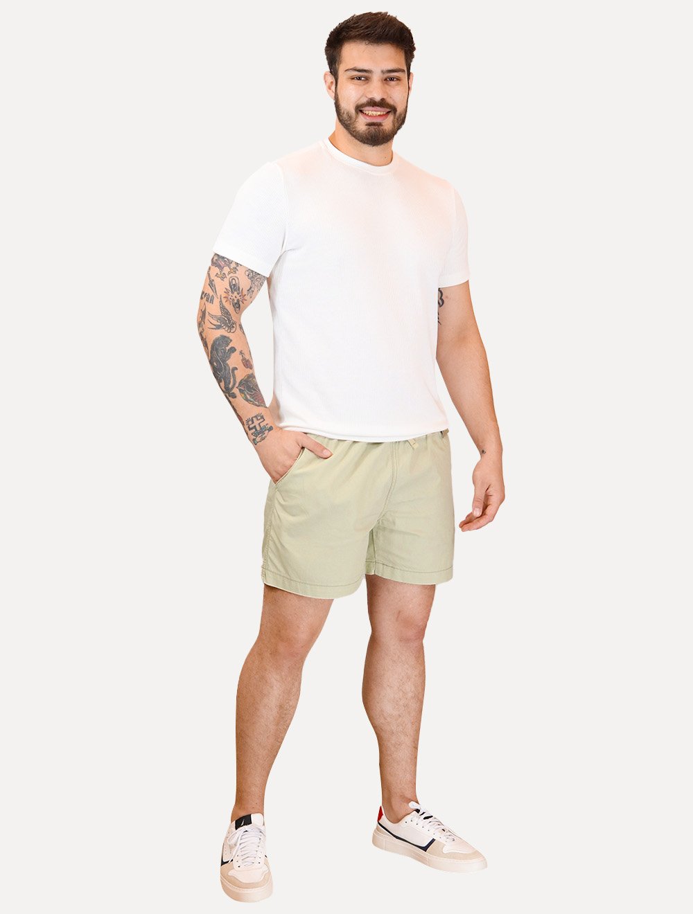 Shorts Levis Masculina Sarja Chino String Creme