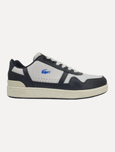 Tênis Lacoste Masculino T-Clip Leather Colour Contrast Trainers Branco/Preto