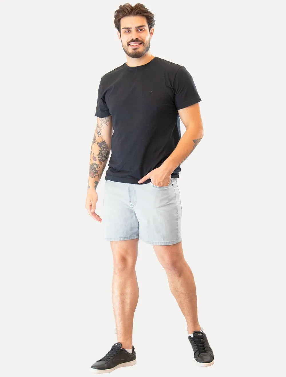 Bermuda Ellus Jeans Masculina First Light Blue Zetex Clara