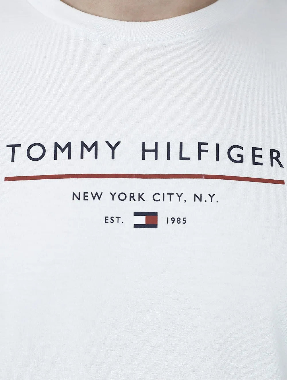 Camiseta Tommy Hilfiger Masculina Brand Love Big New Logo Branca