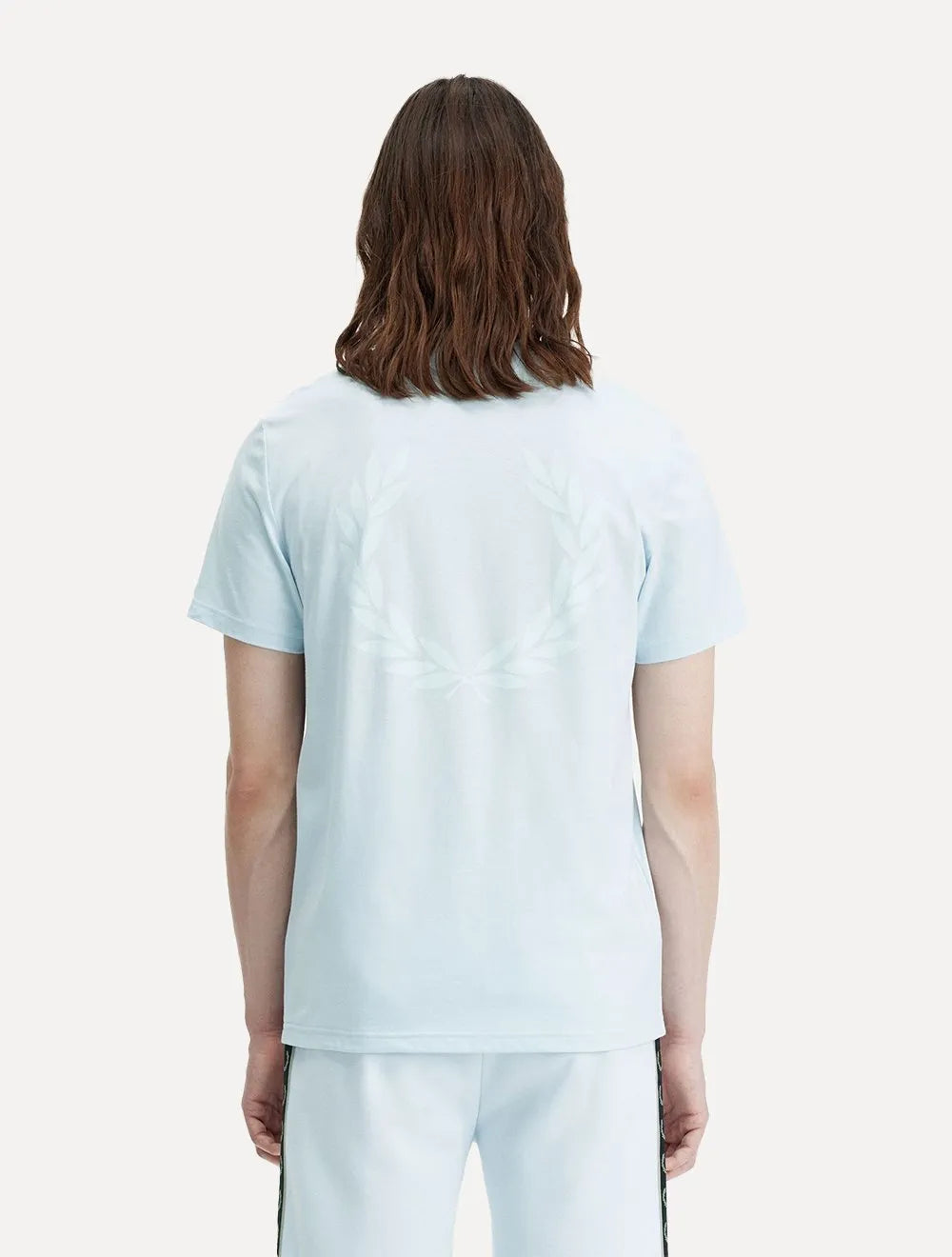 Camiseta Fred Perry Masculina Regular Powder Graphic Laurel Azul Claro