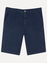 Bermuda Ellus Masculina Sarja Slim Color Twill Power Azul Marinho