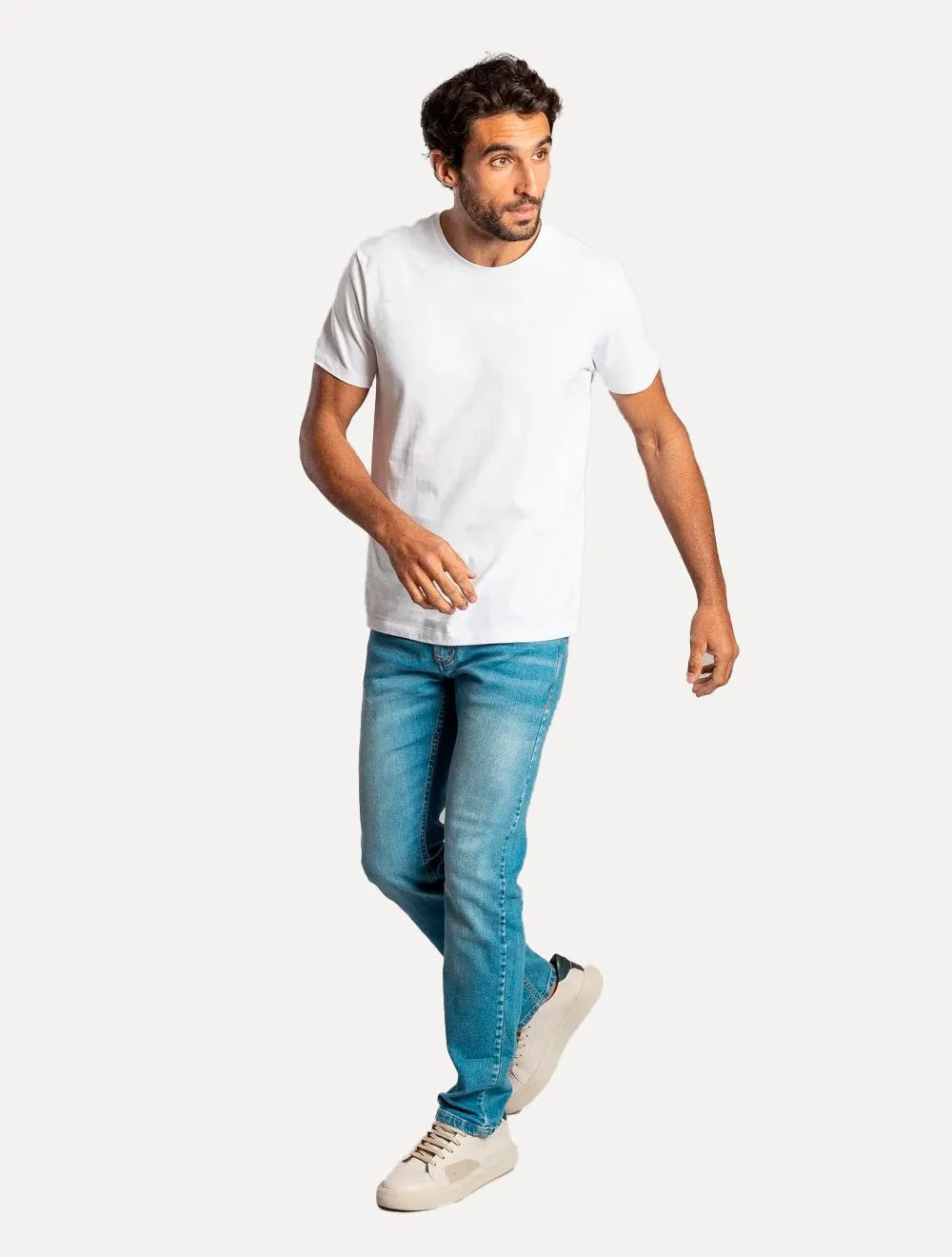 Camiseta Sergio K Masculina Back To Basics Pima White Logo Branca