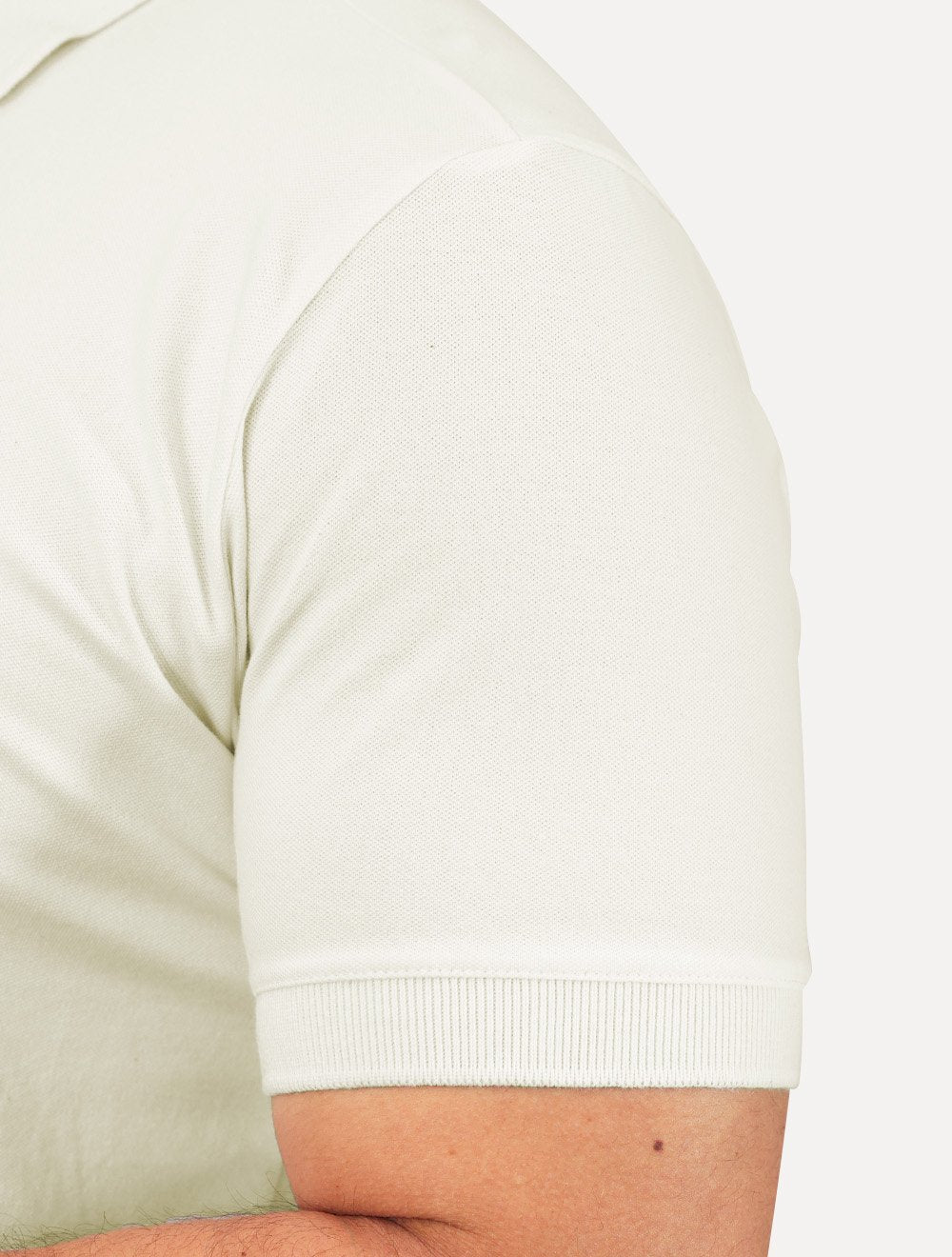 Polo K&J Black Masculina Premium Flex Slim Off-White