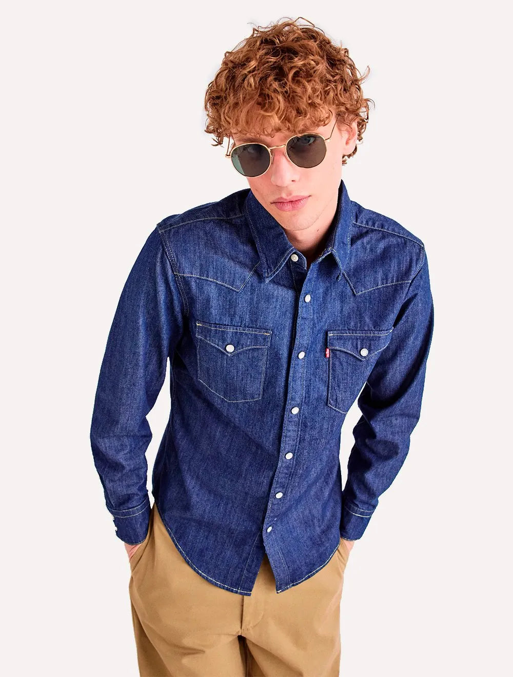 Camisa Levis Masculina Jeans Classic Western Standard Médio