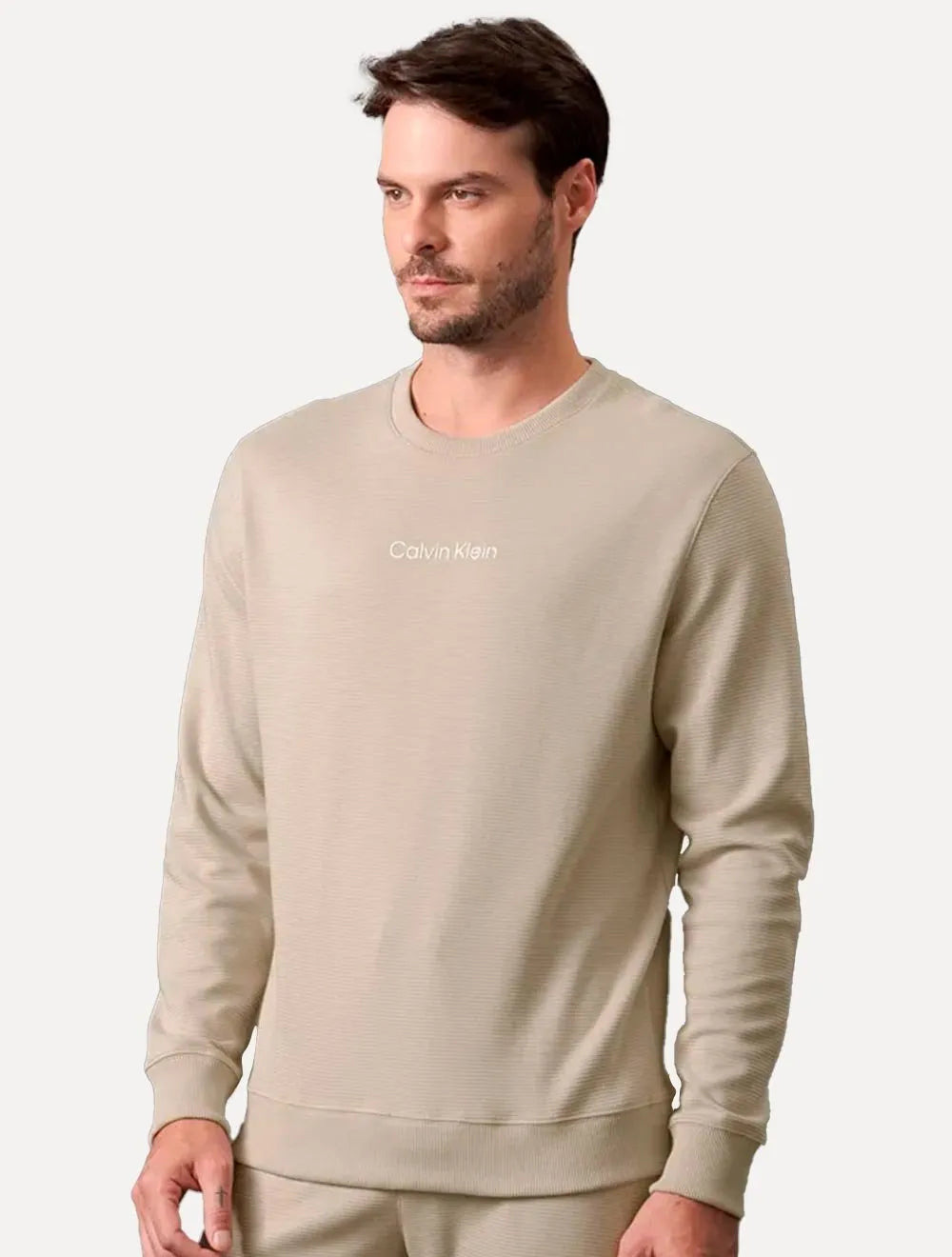 Blusão Calvin Klein Masculino Crewneck Suedine Soft Lounge