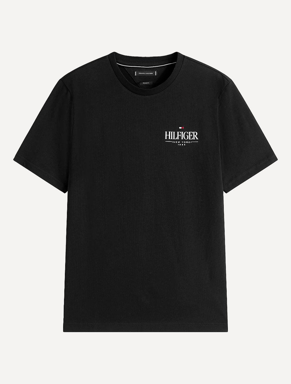 Camiseta Tommy Hilfiger Masculina Stack Poster Logo Preta