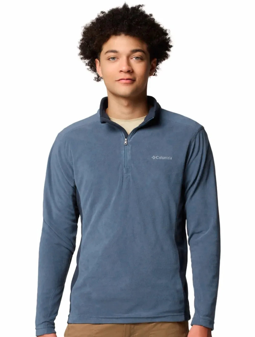 Blusa Columbia Masculina Klamath Range II Half Zip Azul