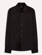 Camisa Ellus Masculina Tricoline LY Classic Italian Preta