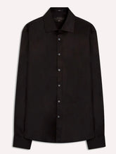 Camisa Ellus Masculina Tricoline LY Classic Italian Preta