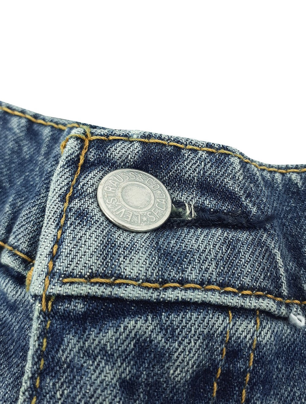 Bermuda Levis Jeans Masculina 412 Slim Shorts Stretch Destroyed Azul