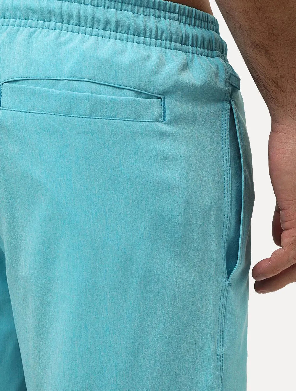 Short Aramis Masculino D'Água Elastico Melange Turquesa Mescla