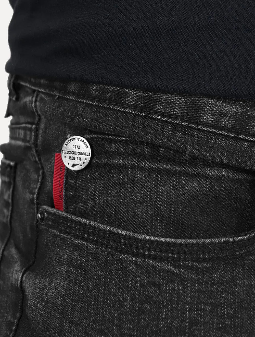 Calça Ellus Jeans Masculina Regular Sprouting Black Preta