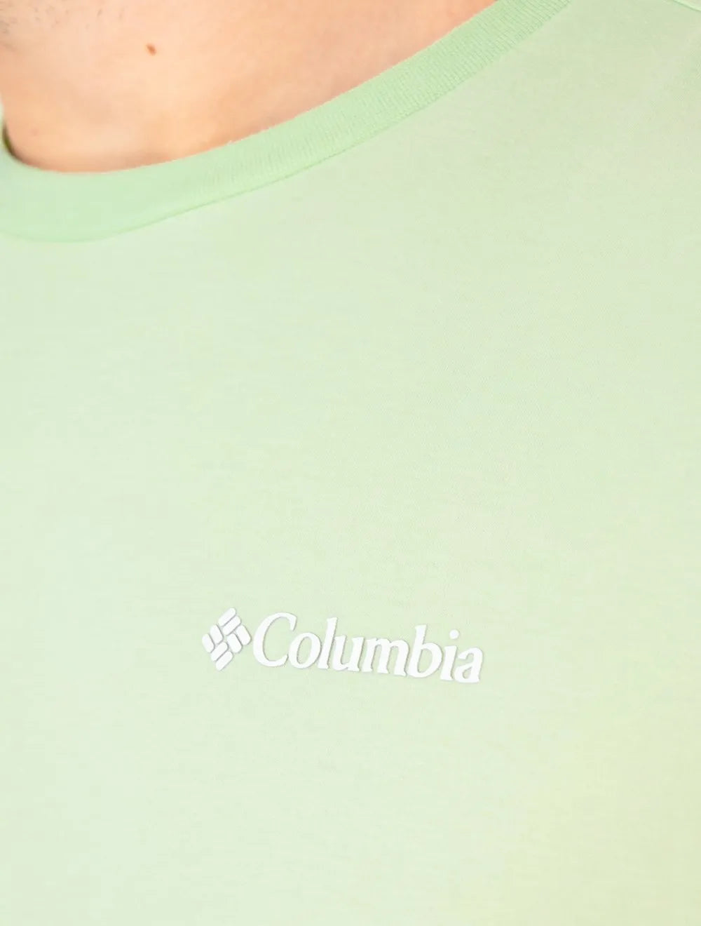 Camiseta Columbia Masculina Light Logo Verde Claro