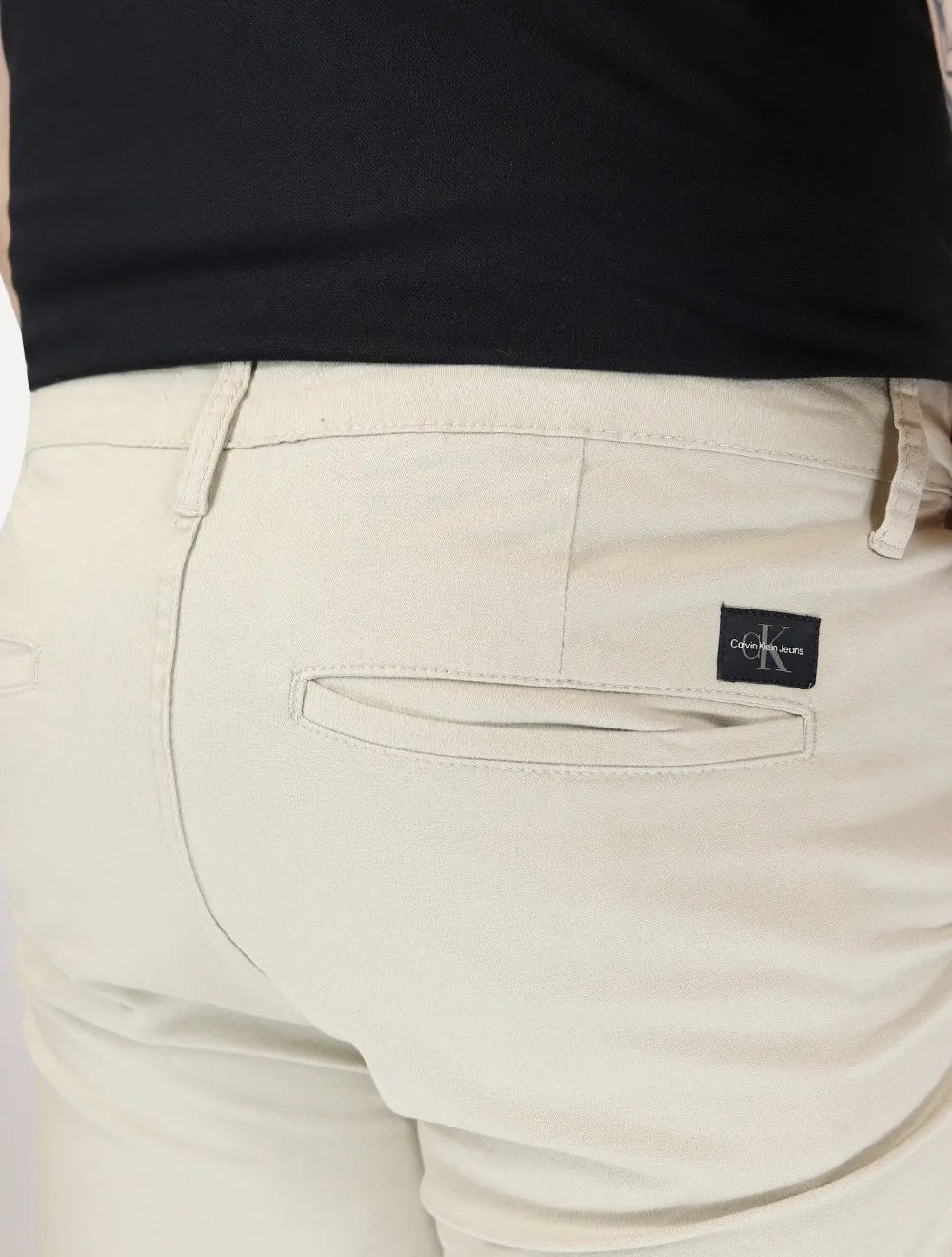 Bermuda Calvin Klein Jeans Masculina Sarja CKJ RE Issue Areia