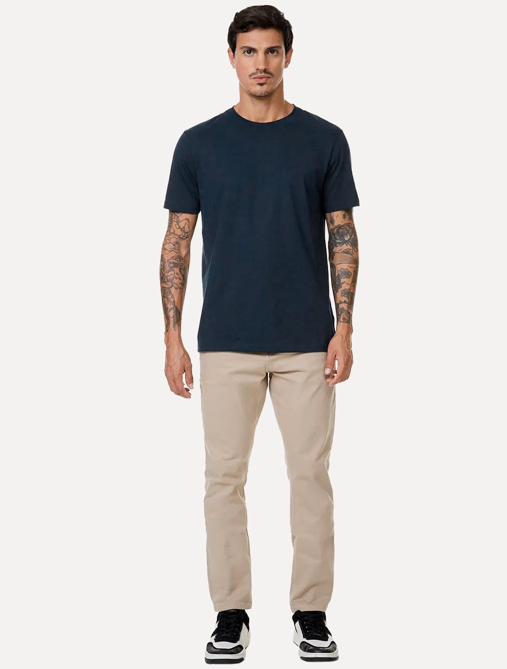 Camiseta John John Masculina Regular Fit Pima Cotton Azul Marinho